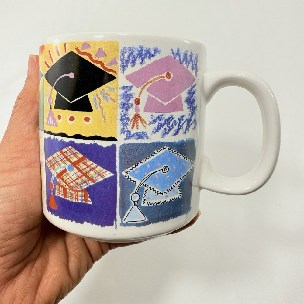 Vintage Russ Mug Graduation Hat Congratulations Student Teacher School Ceremony
